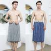 Men's Bath Towel Coral Fleece Wearable Bath Skirt Adult Absorbent Soft Thick Large Size