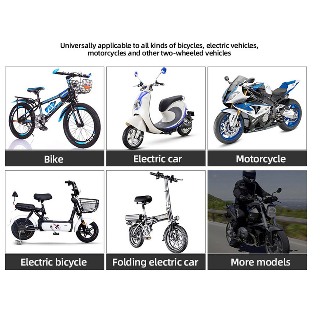 Sistema di monitoraggio della pressione dei pneumatici per motociclette con display digitale Sistema di allarme per il monitoraggio della pressione dei pneumatici wireless per motociclette 2 sensori esterni per pneumatici per motociclette Moto