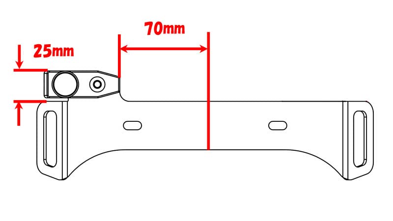 Kijima Motorcycle Parts Helmet Lock Holder Steel Number Plate Fastening with Cargo Hook Universal Anti-theft 303-1605