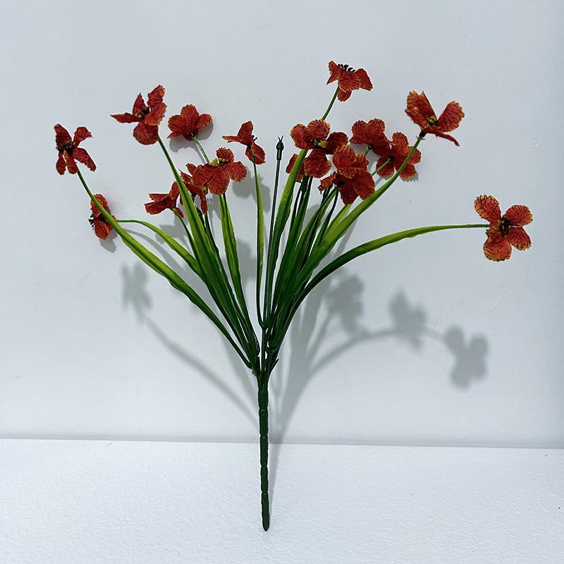 

Искусственные цветы Весенняя трава Фиолетовые искусственные цветы Гостиная Пластиковый цветочный букет Декоративная цветочная композиция Цветочная композиция Violet красный