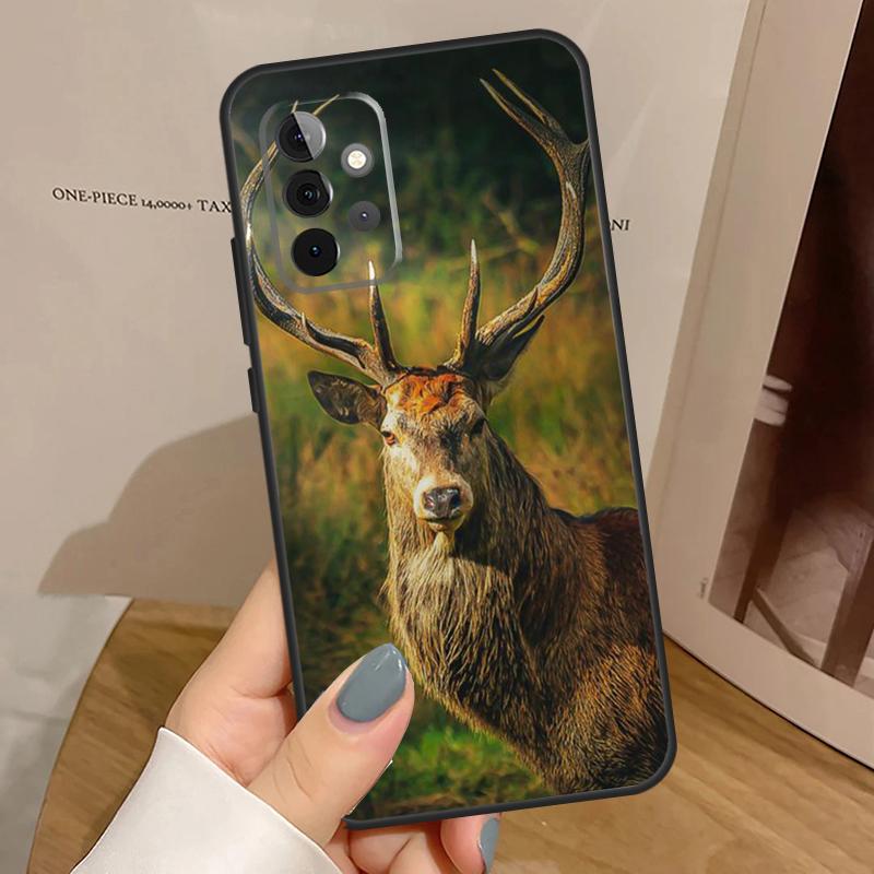 Animal Deer Case For Samsung Galaxy A33 A53 A13 A54 A34 A14 A56 A36 A16 A06 A12 A32 A52 A35 A17 A15 A55