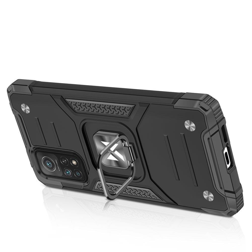Armored Case Cover + Magnetic Holder Samsung Galaxy A03s Ring Armor Black