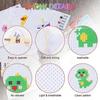Ysimple Kids Cross Stitch Kit, 6 Animal Patterns DIY Embroidery Starter Kit for Beginners, Includes 2 Hoops, Crafts Sewing Art for Children & Adults