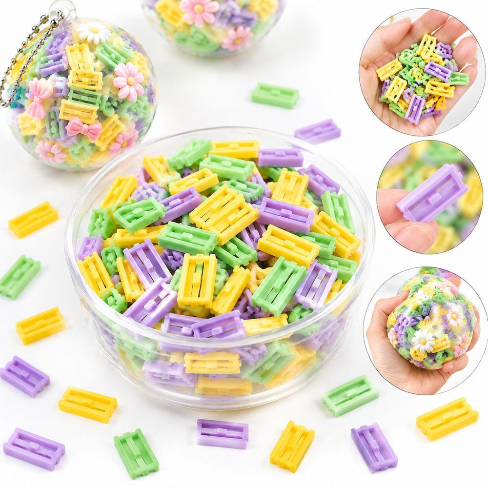Mixed Material Building Block Particles Plastic Shaker Charm Filler Stress Relief