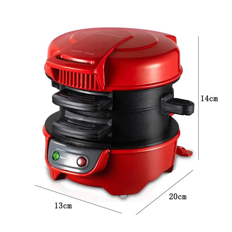 Household 3-In-1 Small Breakfast Machine Frying Eggs Baking Bread DIY Burger Maker 220V/110V