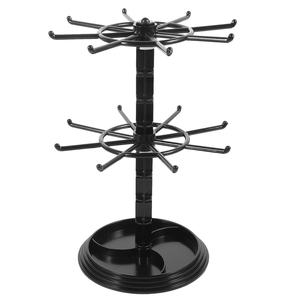 2-Tier Rotating Necklace Stand Stand Display Holder Earrings Necklace Stand Stand Watch Key Rack Keychain Hanger Organizer