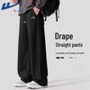 Men's Retro Loose Pleated Wide-Leg Sweatpants