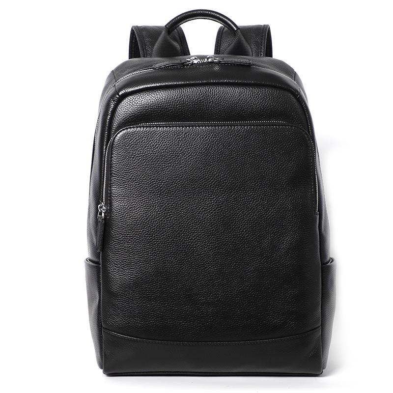 

Men s Genuine Leather Cowhide Backpack - Large Capacity, Casual Youth Style, 2024 Double Shoulder Bag for Laptops чёрный