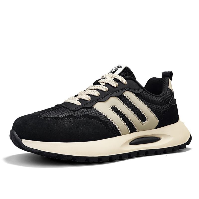 Men's shoes spring new men's running sports casual shoes trend versatile thick-soled heightening shoes