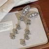 2pcs etro Ethnic Style Alloy Tassel Hair Clip Elegant Imitation Pearl Bang Side Clip Matching Accessorie Daily Party Photography