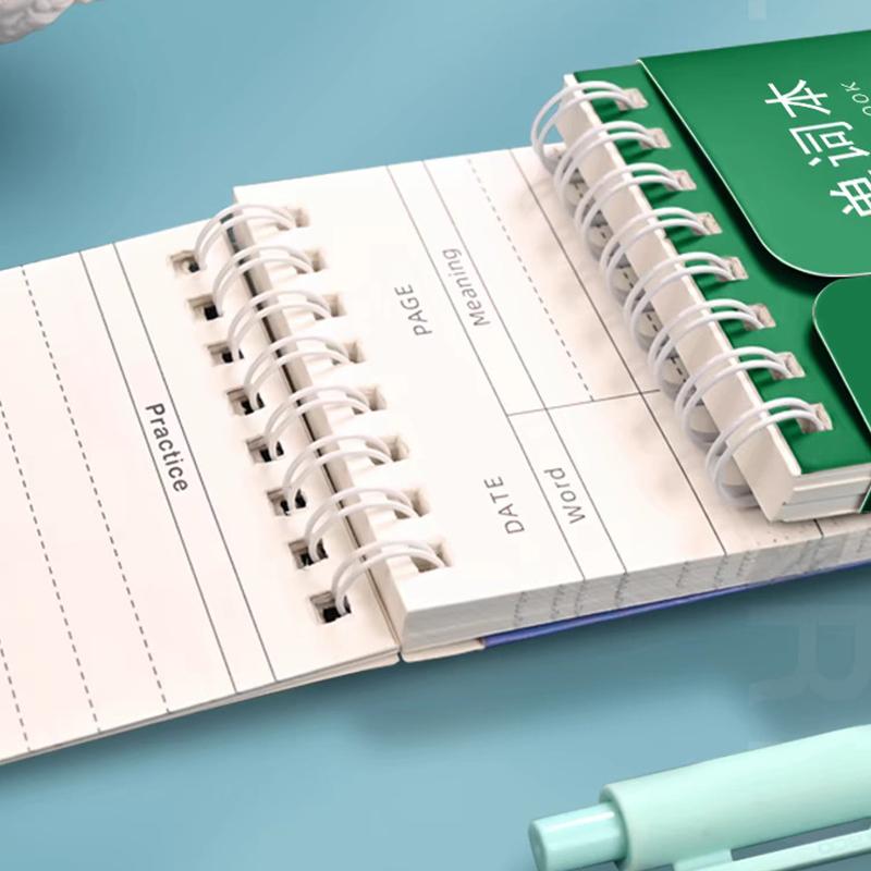 Portable Mini Notebook Pocket Vocabulary Word Book Spiral Notebook Languages Learning Word Check Book School Stationery