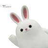 Home Office Decor Vase 3D Printed Rabbit Ornament, White Bunny Flower Holder Hydroponic Plants Container, Animal Shape Desktop Decoration for Matte