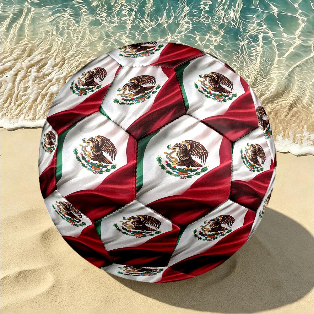 1pc Mexico Soccer Emblem Soccer Ball Size 5, Suitable for Practice Matches/tournament Training,Lightweight and Durable. Mxg7021