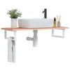VidaXL Wall-mounted Vanity Shelf Steel and Solid Oak Wood 3302568