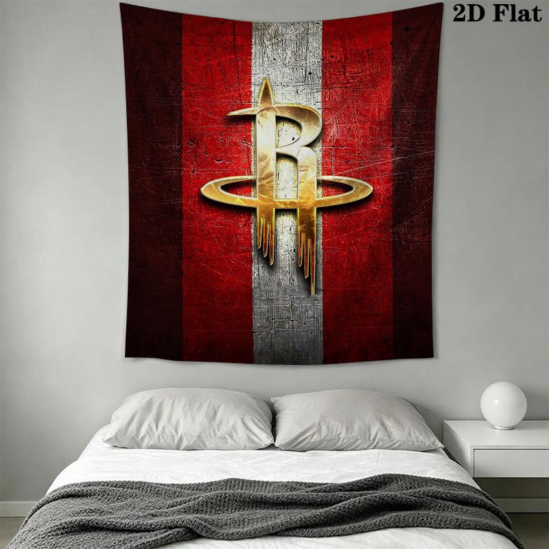 Rockets Logo Design Threepiece Set 1 Duvet Cover 2 Pillowcase Without Core Bedding Set Soft And Comfortable Christmas Birthday Gift