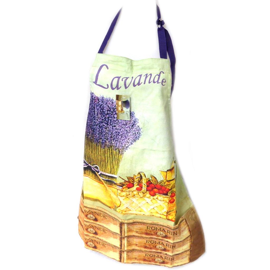 Les Trésors De Lily [P0986] - Designer-Schürze 'Lavande' grün-violett