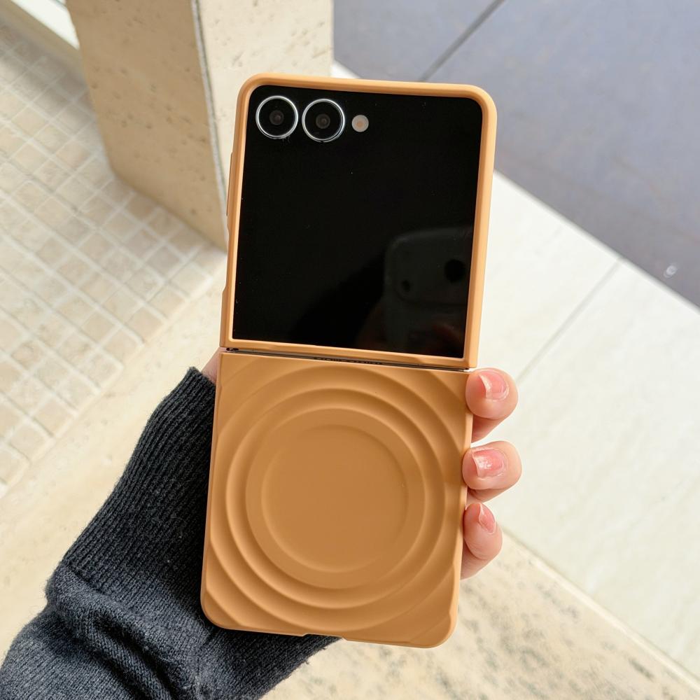 Soft Silicone For Magsafe Magnetic Water Ripple Case For For Samsung Galaxy Z Flip 7 6 5 4 3 5G Wireless Charging Shockproof Cover