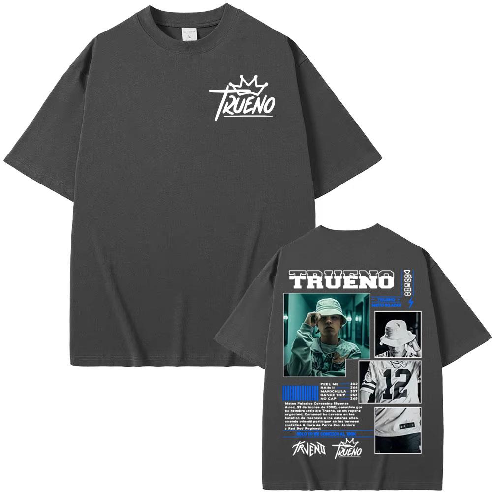 Rapper Trueno Album 2025 Tour Merch T Shirts Unisexs Women Fashion Hip Hop Pop Music Tshirt Summer Tops ONeck T Shirt Streetwear