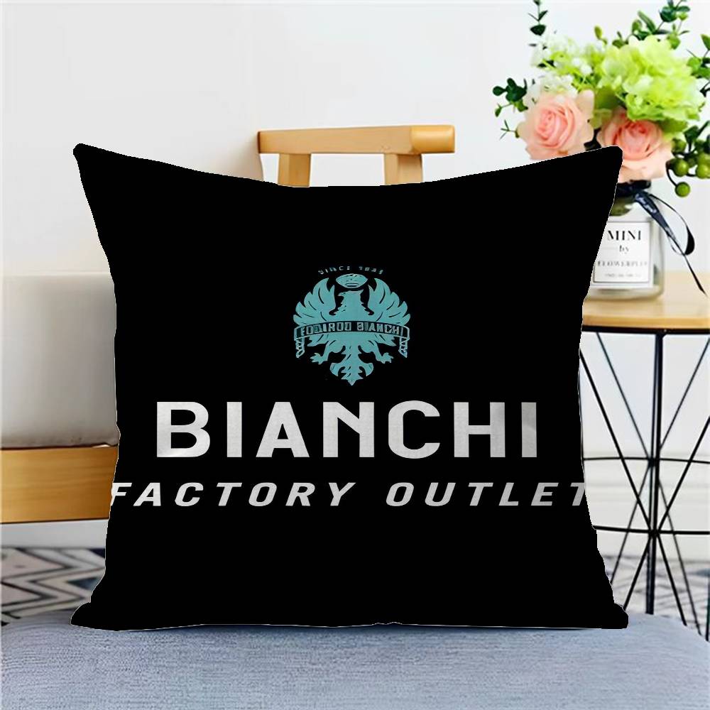 

B-Bianchi Логотип Велосипеда Персонализированная Наволочка Декор для Детской Спальни Дикая Вечеринка Наволочка Подарок на День Рождения Ребенка, Детский Праздник 12x12Inch