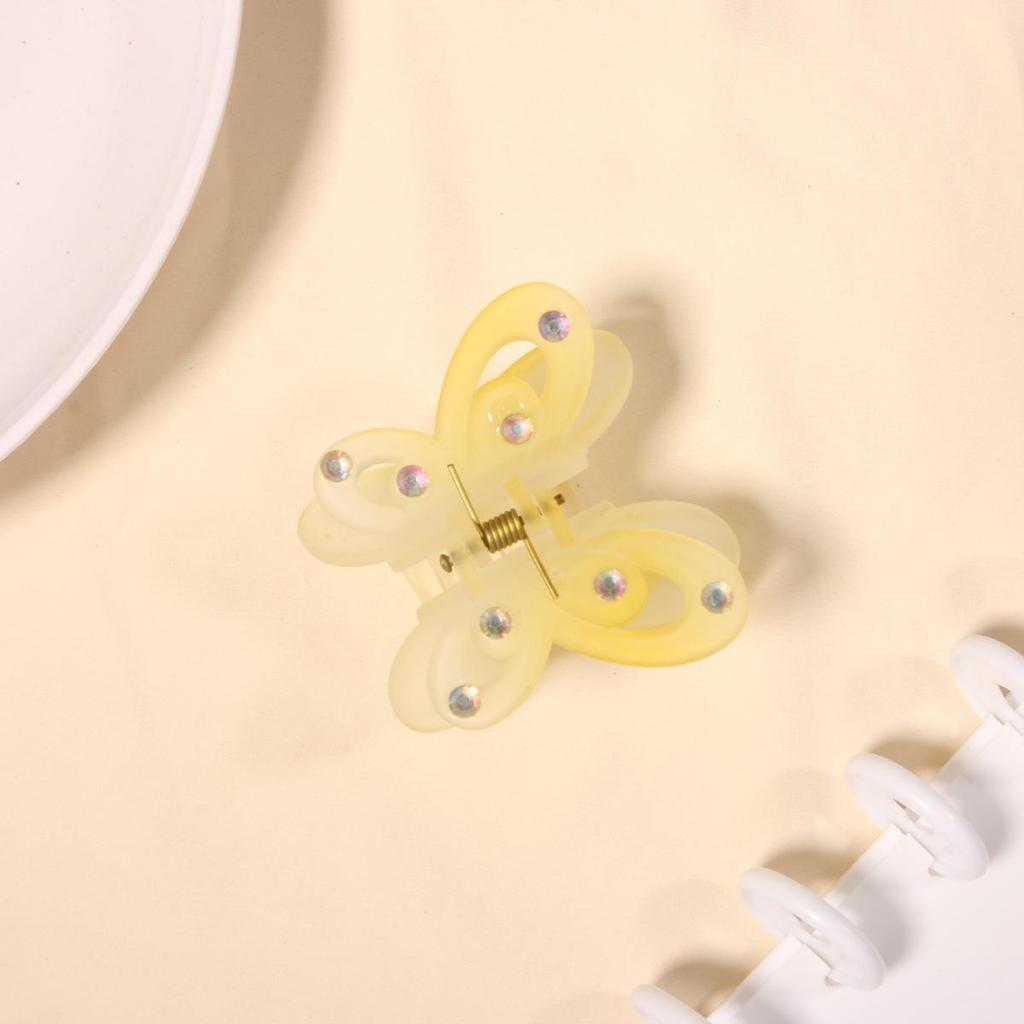 Gradient Jelly Color Double-Layer Butterfly Hair Clip - High-End Updo Shark Clip for Women