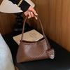 Xeie Thuk Shoulder Bag Women PU Woven Texture Daily Commute