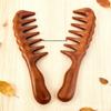 Sandalwood Large-Tooth Round-Handle Comb for Meridian and Gua Sha Massage