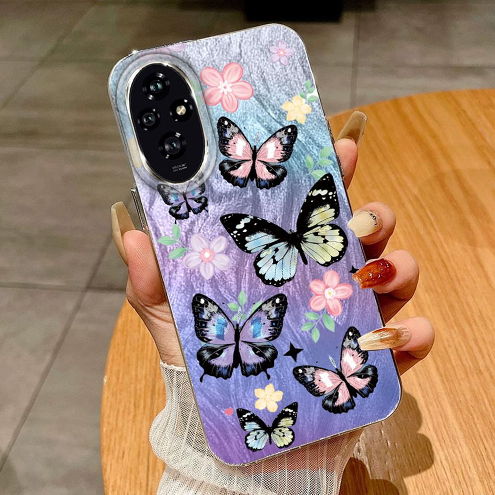 Gradient Colorful Butterfly For Huawei Honor 200 400 Lite 200 Pro X9a X8a X9c Magic 5 7 Lite Cases Cover Soft Phone Case Silicone Clear Funda Bumper
