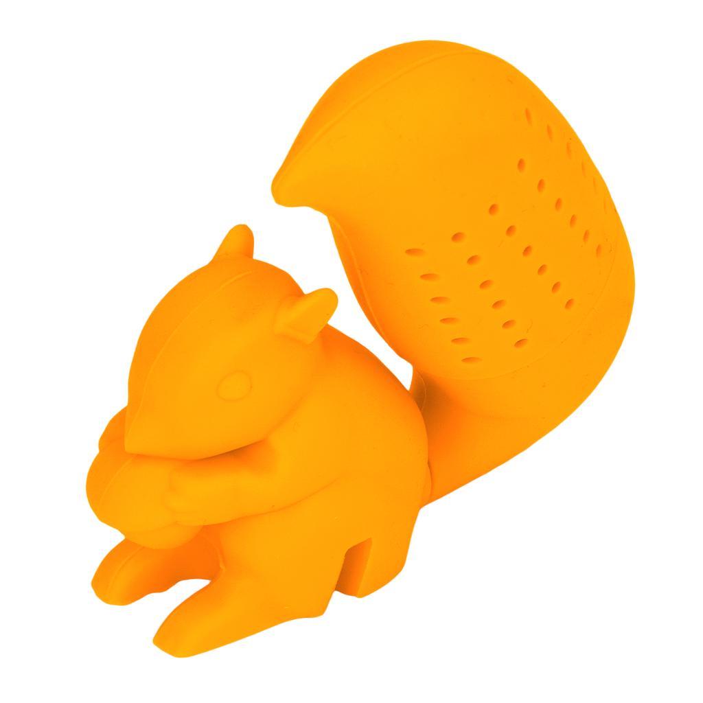 Food Grade Silicone Squirrel Shape Tea Strainer Cute Squirrel Shaped Tea Infuser Filter