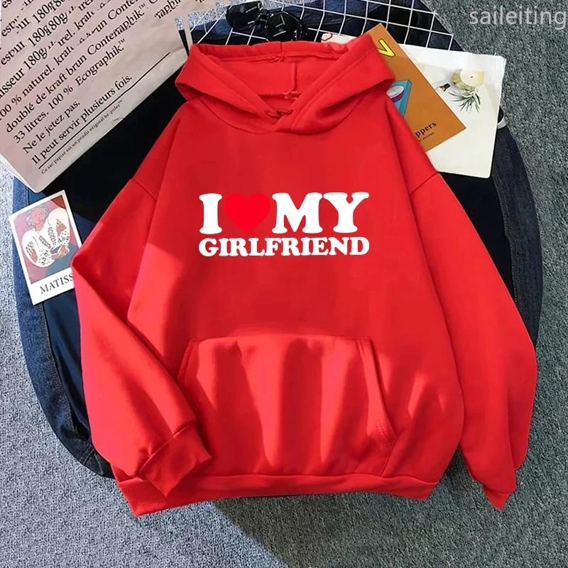 2025 Hot Couple Kangaroo Pocket Hoodie Classic Love Printed Season Woman Home Outdoor Casual Sporty Pullover Aesthetic Clothes