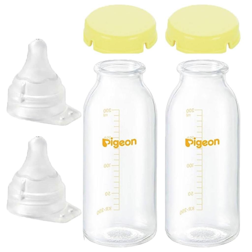 Items Can Be Sterilized by Pigeon Breastfeeding Jikkan Baby Bottle 200ml Nipple Lid of General [All Boiling] Direct-Attach + (Low-Frequency,