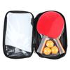 Table Tennis Paddle Set Long Sweat Absorbing Handle Table Tennis Bats with 3 Balls for Beginners