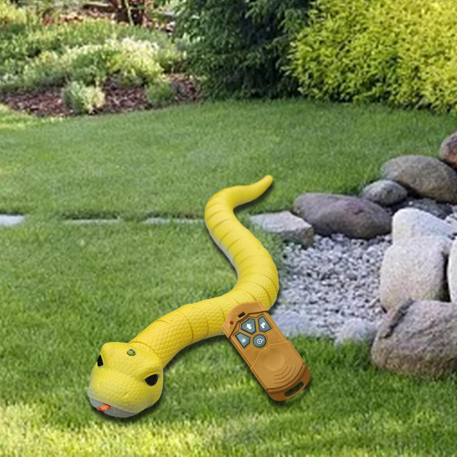 

RC Snack Toy Электрическая имитация змеи Змея движется Поддельные Реалистичные Ползающие жёлтый