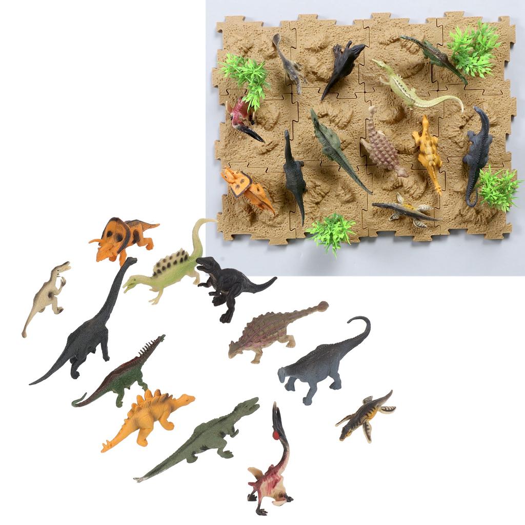 12 Pezzi Mini Figure di Dinosauri Simulazione Statica Giocattolo Ornamento per Bambini