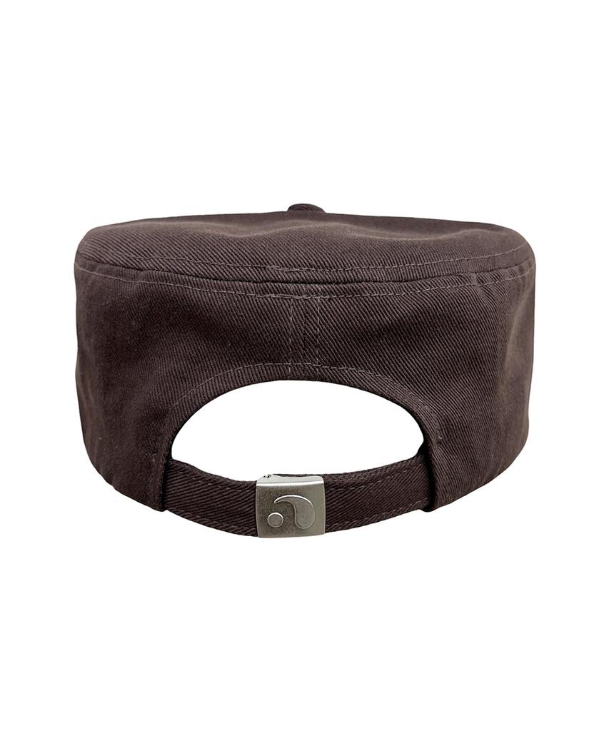 Paeseul F Logo Pillbox Washed Cap Brown