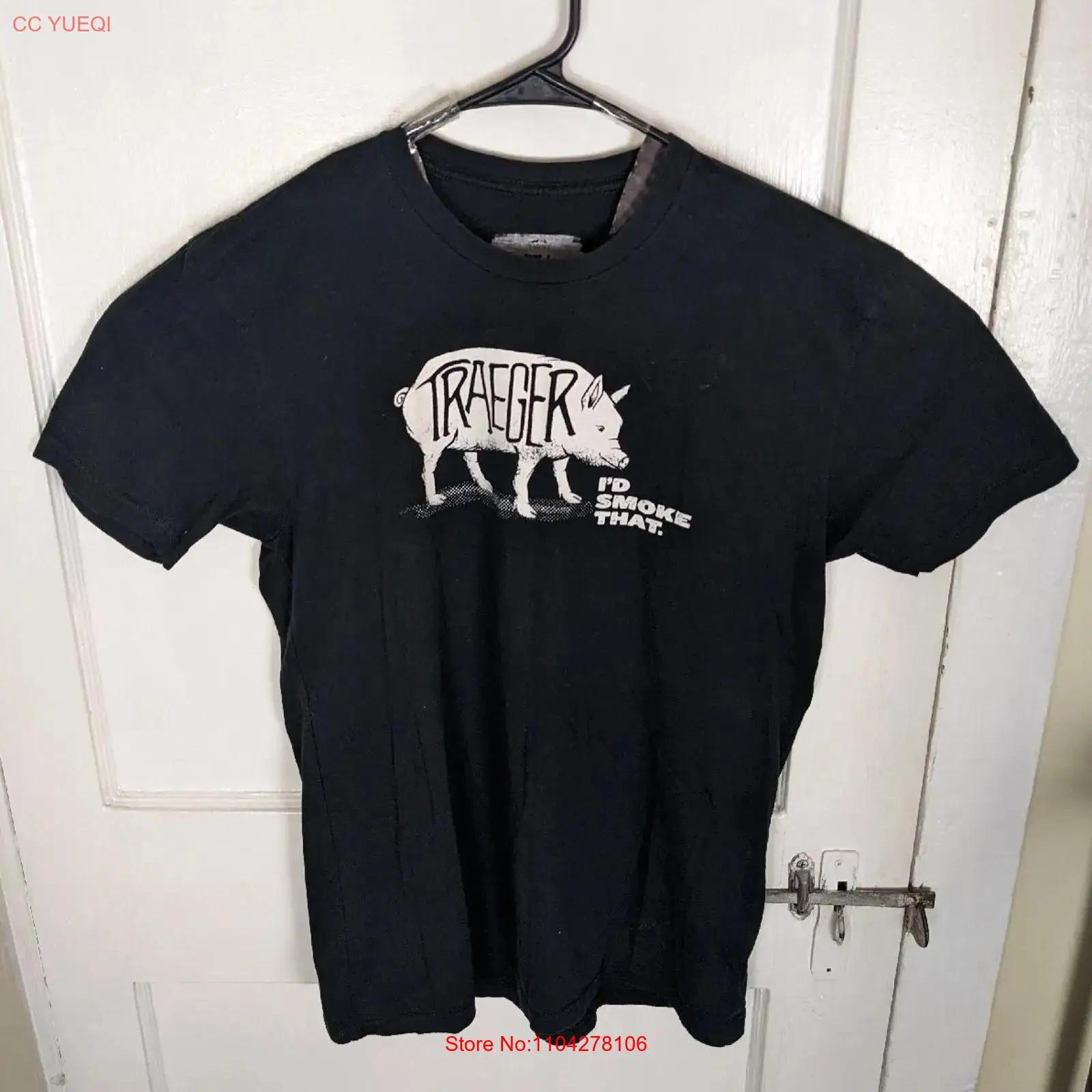 

Traeger Grills T Shirt Smoke Meat Food Funny Men M Pork Licensed vintage Washed Soft Casual Versatile Top For Everyday Wear S разноцветный
