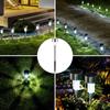 Edelstahl-Solar-Gartenleuchte, farbwechselnde LED-Solar-Wegebeleuchtung, Landschaftslampe, Solar-Außenleuchte für Rasen, Weg, Terrasse, Dekoration, 3/6/9 Packungen