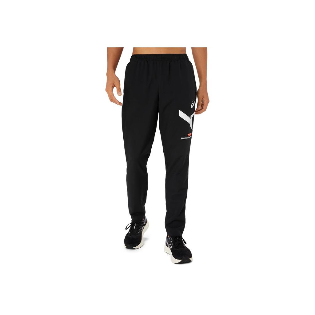 Asics A-I-M Printed Logo Mid-Rise Moisture-Wicking Quick-Dry UV-Resistant Casual Pants Men Pants Black 2031E536-001