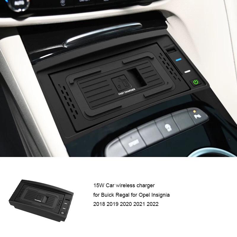 15W Car wireless charger charging pad panel charging holder for Buick Regal for Opel ignia 2018