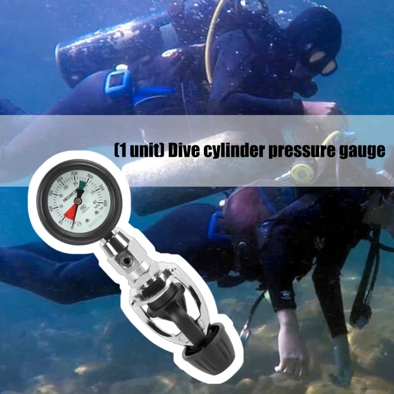 Scubas Diving Cylinder Pressure Gauge High Precisions Luminously Pressure Dials Submersible Diving Pressure Gauge Enduring