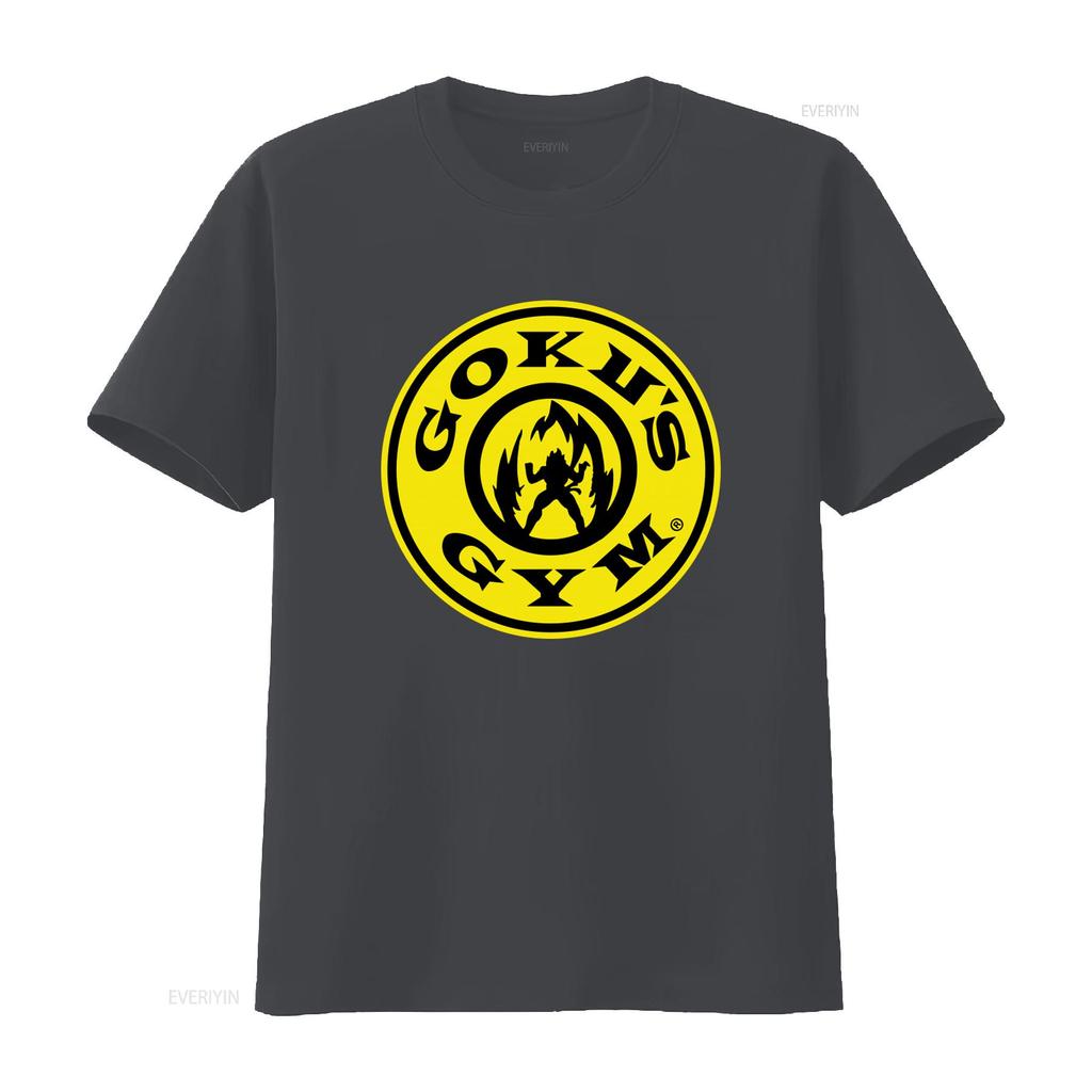 Gokus Gym Golds Inspires Workout T Shirt for Men Blue Size Large A2 Vintage Washed Versatile Fashion Graphic