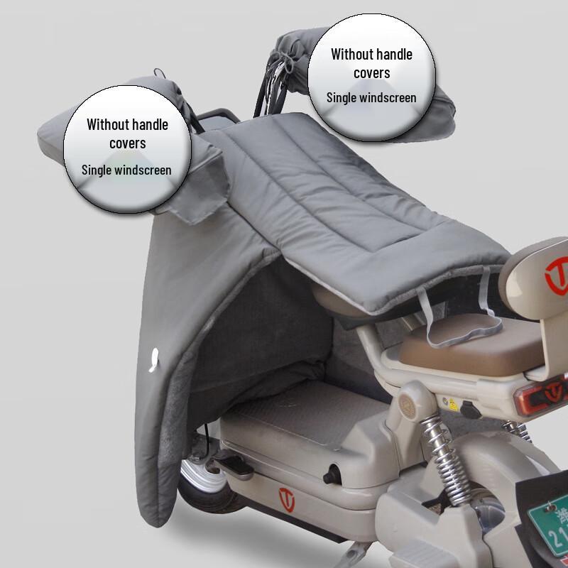 Winter Electric Motorcycle Windproof Quilt with Handlebar Covers