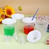 24 Packs Paint Cups With Lids For Kids No Spill Learning Color Cups Reusable Paint Containers With Lids For Young Artist