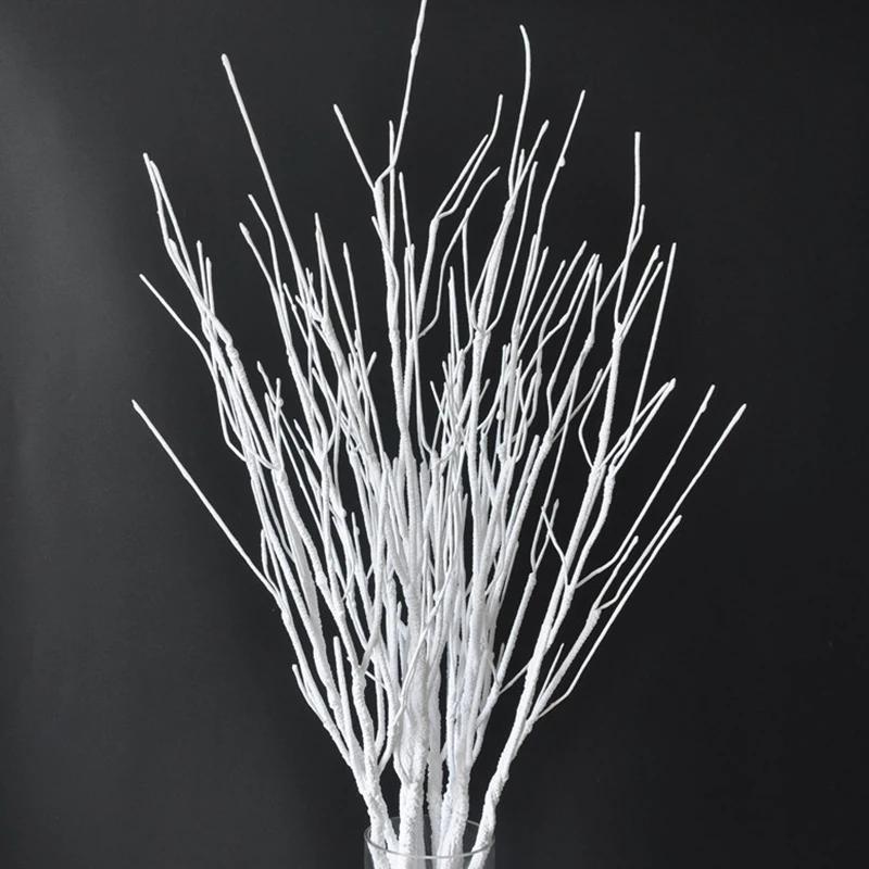 Simulare Ramură Albă Mare Uscată Plantă Artificială Decorativă Crenguțe Plantă Falsă Ramuri Uscate Nuntă Petrecere Decor Acasă