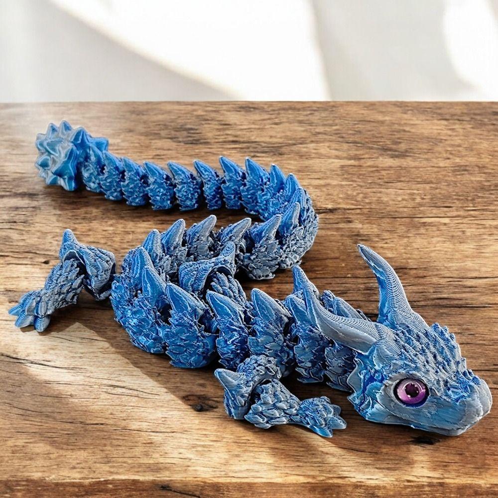 Chinese Dragon 3D Printed Dragon All-in-one Molding 3D Articulated Dragon Toys  Fish Tank