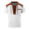 Men's Color Blocked Hooded Top With Pockets  Casual And Comfortable Short Sleeved Shirt