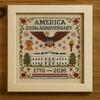 America Stitch Anniversary Cross US 250th Patriotic Cross Stitch Kit Beginner-Friendly Commemorative