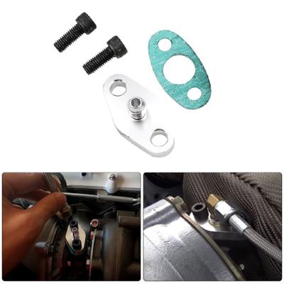 Flange Adapter Stable Wear Resistant Aluminium Alloy Turbo Oil Feed Line Flange Gasket Kit for T3 T4 T04E GT42