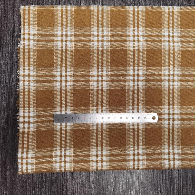 Children's Twill Plaid Flannel Shirt Fabric - Yarn Dyed, Brushed Cotton