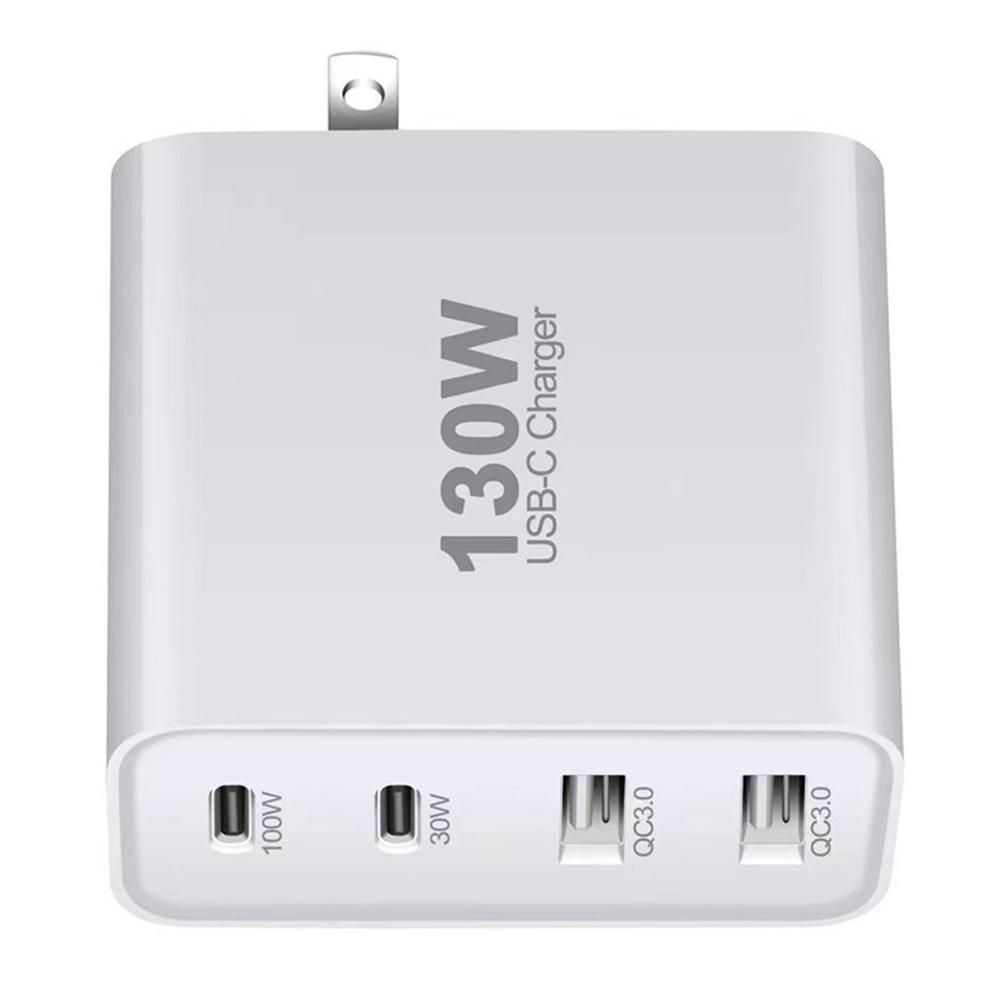 130W GaN USB Type C Charger PD QC Quick Charge Fast Charging For iPhone /Xiaomi