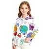 Girls School Uniform Long Sleeve T-Shirt with Back to School Print for and Casual Wear